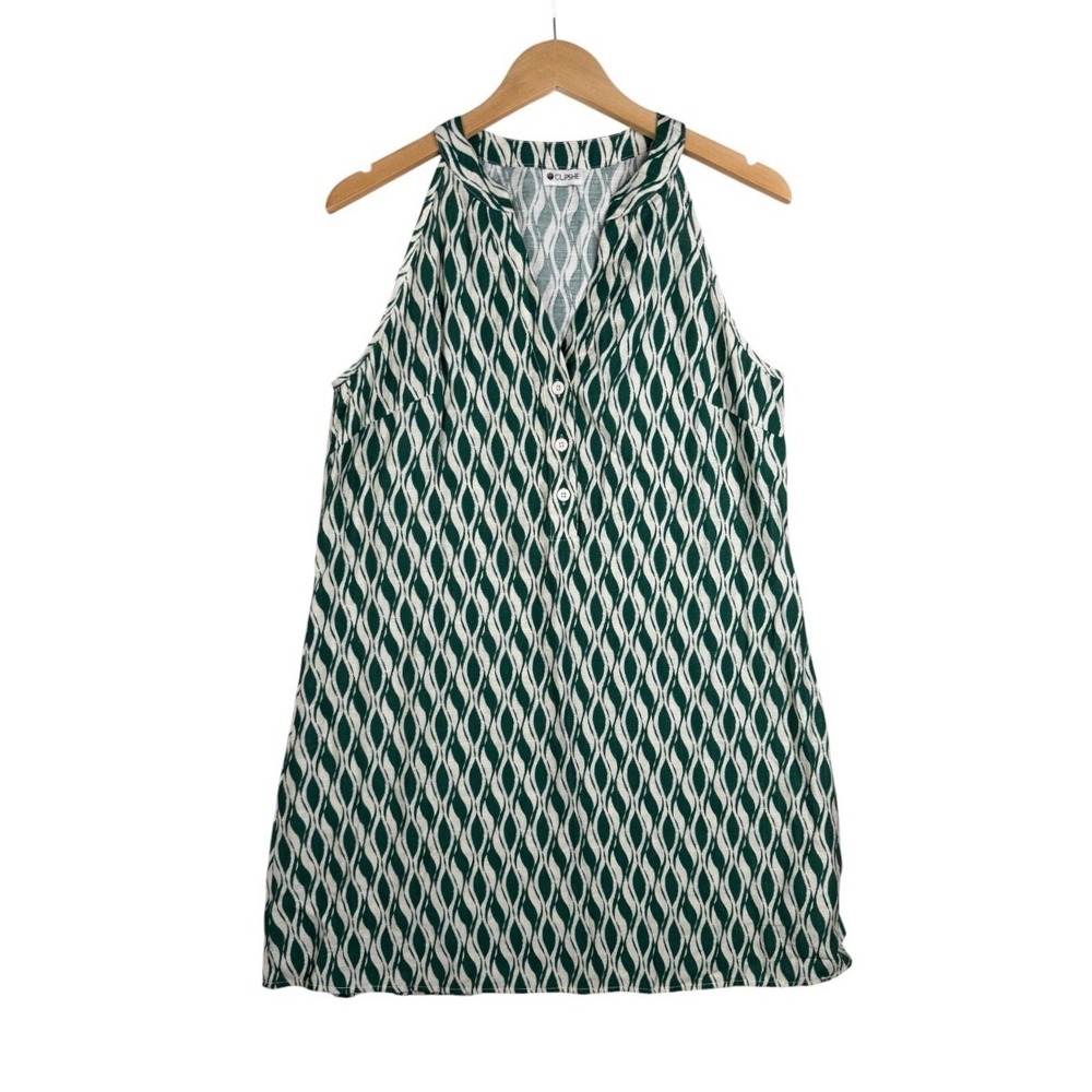 Cupshe Womens Sheas All The Abstract Mini Dress Size Medium Green Geometric